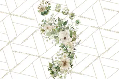 Baby Shower Clipart, Floral Baby Footprints Clipart Png Product Image 4