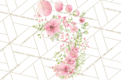 Baby Shower Clipart, Floral Baby Footprints Clipart Png Product Image 2