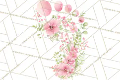 Baby Shower Clipart, Floral Baby Footprints Clipart Png Product Image 2