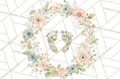 Baby Shower Clipart, Floral Baby Footprints Clipart Png Product Image 2