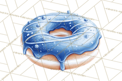 Blue Birthday Clipart, Festive Party Decorations PNG Product Image 2