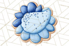 Blue Birthday Clipart, Festive Party Decorations PNG Product Image 3