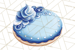 Blue Birthday Clipart, Festive Party Decorations PNG Product Image 4