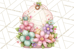 Easter Props Clipart PNG, Cute Easter Icons, Eggs Baskets Product Image 5