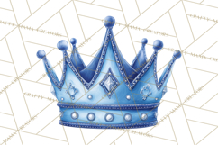 Blue Birthday Clipart, Festive Party Decorations PNG Product Image 2