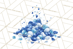 Blue Birthday Clipart, Festive Party Decorations PNG Product Image 4