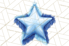 Blue Birthday Clipart, Festive Party Decorations PNG Product Image 2