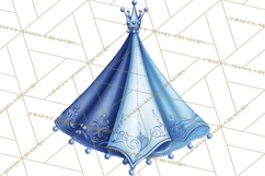 Blue Birthday Clipart, Festive Party Decorations PNG Product Image 5