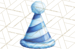 Blue Birthday Clipart, Festive Party Decorations PNG Product Image 3