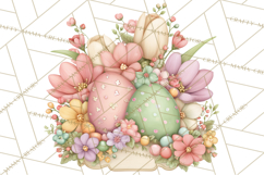 Easter Props Clipart PNG, Cute Easter Icons, Eggs Baskets Product Image 4