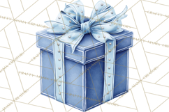 Blue Birthday Clipart, Festive Party Decorations PNG Product Image 4