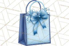 Blue Birthday Clipart, Festive Party Decorations PNG Product Image 5