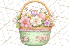 Easter Props Clipart PNG, Cute Easter Icons, Eggs Baskets Product Image 5