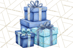 Blue Birthday Clipart, Festive Party Decorations PNG Product Image 3