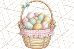 Easter Props Clipart PNG, Cute Easter Icons, Eggs Baskets Product Image 3