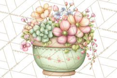 Easter Props Clipart PNG, Cute Easter Icons, Eggs Baskets Product Image 4