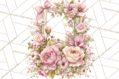 Pink Coquette Clipart, Girly Graden Decor Png, Feminine Product Image 3