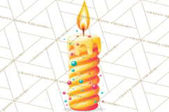 Birthday Party Clipart, Bright Celebration Decorations PNG Product Image 5