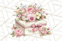 Pink Coquette Clipart, Girly Graden Decor Png, Feminine Product Image 2