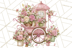 Pink Coquette Clipart, Girly Graden Decor Png, Feminine Product Image 3