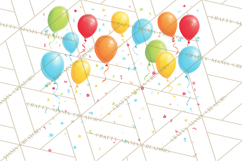 Birthday Party Clipart, Bright Celebration Decorations PNG Product Image 4