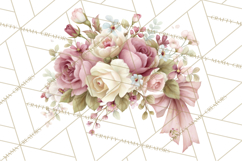 Pink Coquette Clipart, Girly Graden Decor Png, Feminine Product Image 3