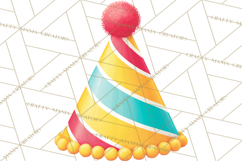 Birthday Party Clipart, Bright Celebration Decorations PNG Product Image 4