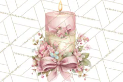 Pink Coquette Clipart, Girly Graden Decor Png, Feminine Product Image 2