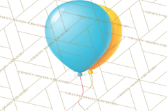 Birthday Party Clipart, Bright Celebration Decorations PNG Product Image 3