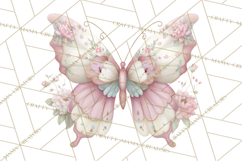 Pink Coquette Clipart, Girly Graden Decor Png, Feminine Product Image 4