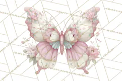 Pink Coquette Clipart, Girly Graden Decor Png, Feminine Product Image 4