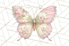 Pink Coquette Clipart, Girly Graden Decor Png, Feminine Product Image 5