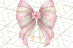 Pink Coquette Clipart, Girly Graden Decor Png, Feminine Product Image 3