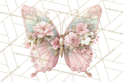 Pink Coquette Clipart, Girly Graden Decor Png, Feminine Product Image 4