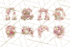 Pink Coquette Clipart, Girly Graden Decor Png, Feminine Product Image 3