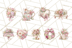 Pink Coquette Clipart, Girly Graden Decor Png, Feminine Product Image 8