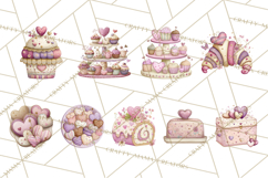 Valentine Tea Party Clipart, Romantic Teapot and Cup PNG Product Image 5