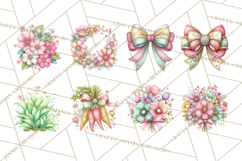 Easter Props Clipart PNG, Cute Easter Icons, Eggs Baskets Product Image 5