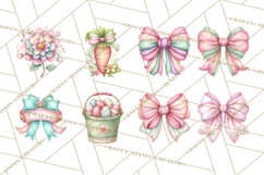 Easter Props Clipart PNG, Cute Easter Icons, Eggs Baskets Product Image 6