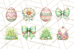 Easter Props Clipart PNG, Cute Easter Icons, Eggs Baskets Product Image 7