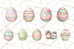 Easter Props Clipart PNG, Cute Easter Icons, Eggs Baskets Product Image 2