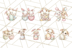 Easter Bunnies Clipart, Cute Cartoon Bunnies Png Product Image 9