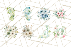 Baby Shower Clipart, Floral Baby Footprints Clipart Png Product Image 5