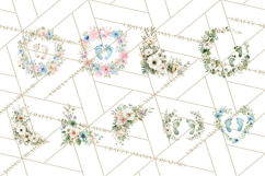 Baby Shower Clipart, Floral Baby Footprints Clipart Png Product Image 3