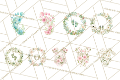 Baby Shower Clipart, Floral Baby Footprints Clipart Png Product Image 2