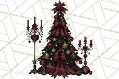 Victorian Gothic Christmas Clipart PNG, Gothic Christmas Product Image 4