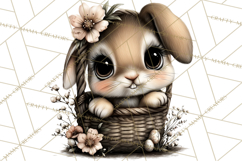 Western Easter Animals Clipart Cowboy Bunny Farm PNG Product Image 3
