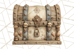 Rustic Nautical Lost Treasure Pirate Clipart PNG Product Image 4