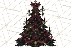 Victorian Gothic Christmas Clipart PNG, Gothic Christmas Product Image 5