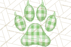 Quilted Patchwork Puppy Paw Prints Clipart, Colorful Dog PNG Product Image 2